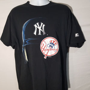 New York Yankees Mens Starter Short Sleeve Shirt
